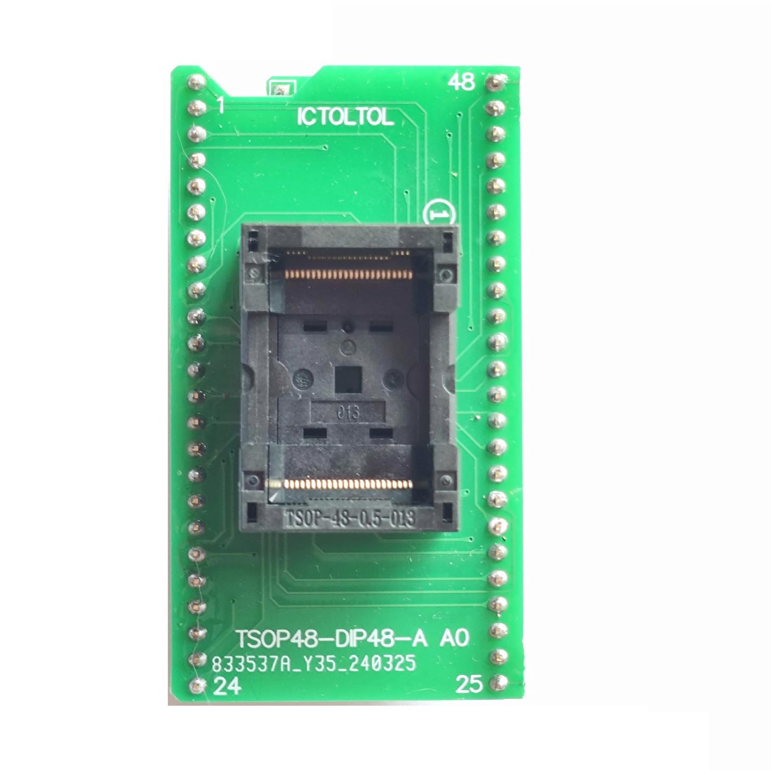 TSOP48 to DIP48 Socket Adapter for NAND NOR Flash EEPROM MCU - USB Programmer Circuit Board Converter for Memory Chip Burning and Testing