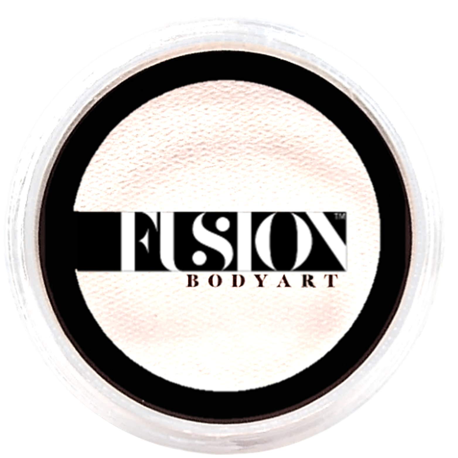 Fusion Body Art Pro Face Paint - Pearl Fairy White (25g) | Professional Water Activated Shimmery Makeup for Face & Body | Hypoallergenic, Non-Toxic, Vegan | Perfect for Halloween, Cosplay, Theater & Face Painting Parties