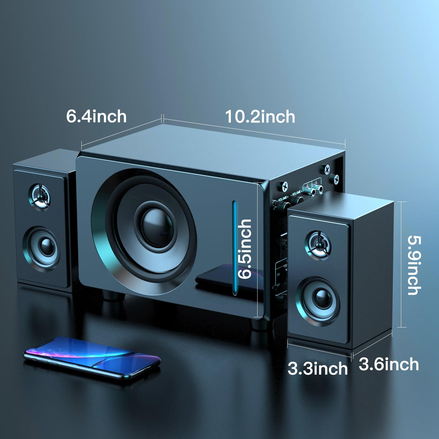 2.1 Channel Computer Speakers with 5.5