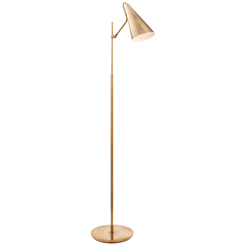 Modern Clemente Floor Lamp - Adjustable Height, Multiple Finishes (Black, White, Bronze) for Living Room, Bedroom & Office Lighting