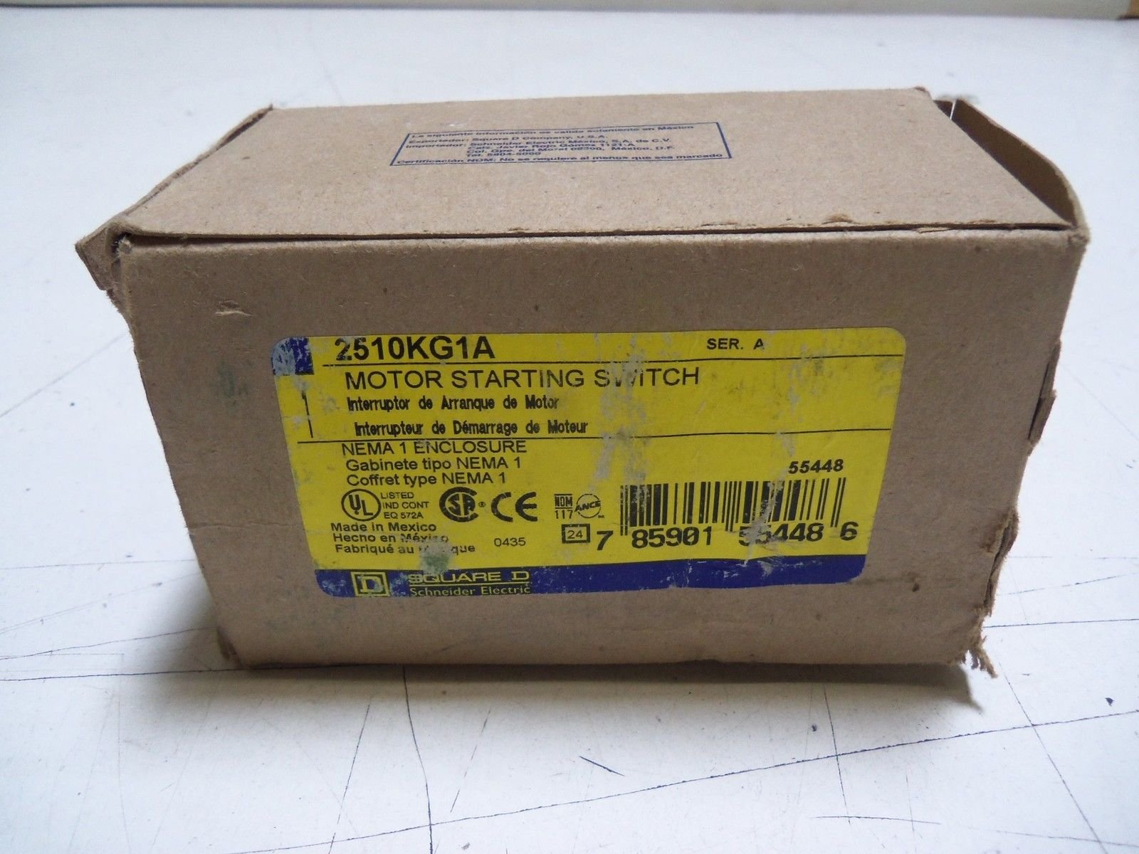30A Manual Motor Switch, 2 Pole, 600VAC/230VDC - Heavy Duty On/Off Control for Industrial Equipment, Pumps, and Machinery