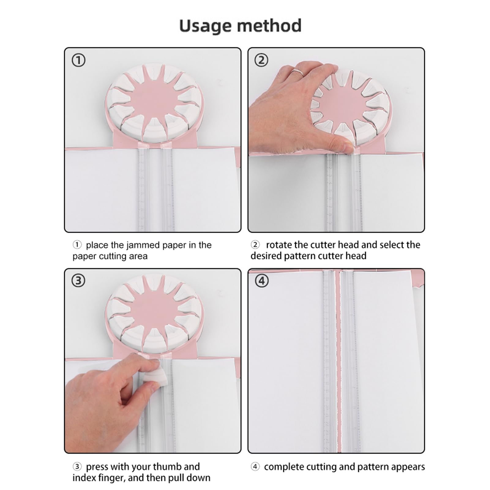 12-in-1 Multifunctional Paper Trimmer & Edge Cutter Machine with Measurements - Perfect for Scrapbooking, Photo Cards, Gift Wrapping, DIY Crafts & Home Office Use - Pink DNCG Paper Cutter