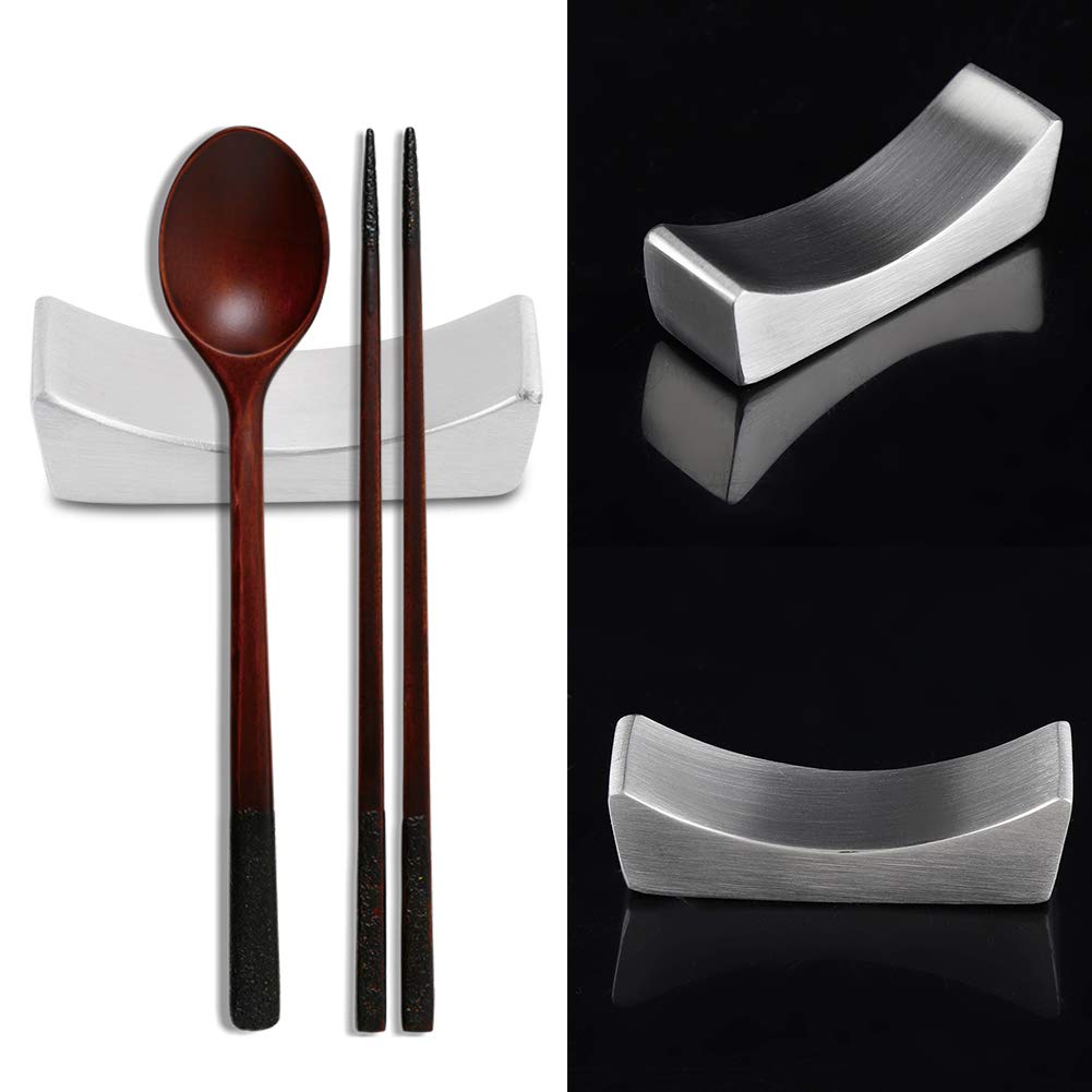 Premium 304 Stainless Steel Chopstick Rest - Reusable Non-Slip Chopsticks Holder for Asian Dining, Sushi, Ramen & Home Kitchen Use