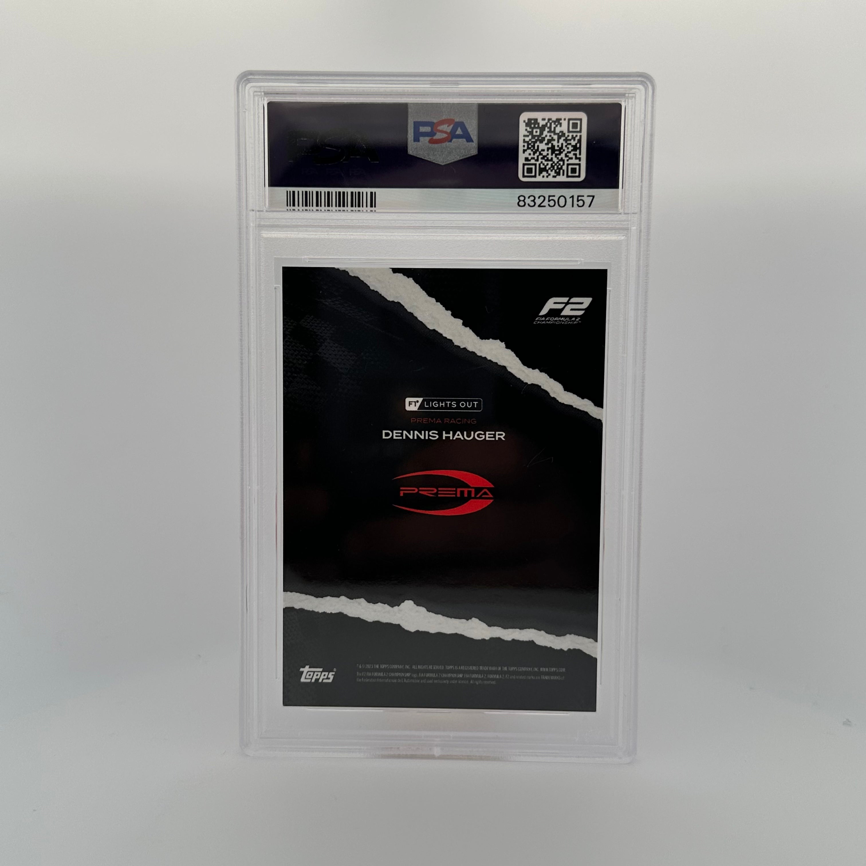 PSA 9 Graded Dennis Hauger F2 Rainbow Parallel Trading Card - Perfect for Collectors, Investors & Racing Fans
