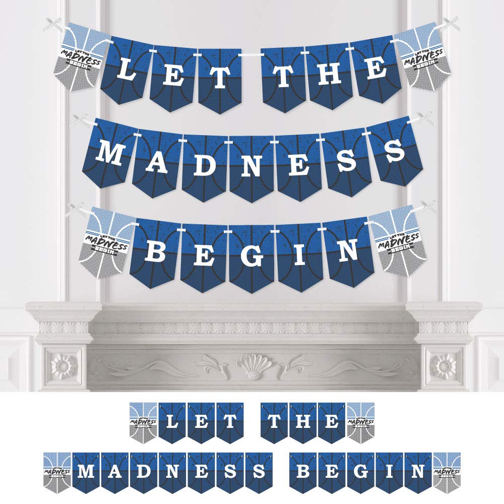 Blue Basketball Party Banner - College Sports Decor for Game Day