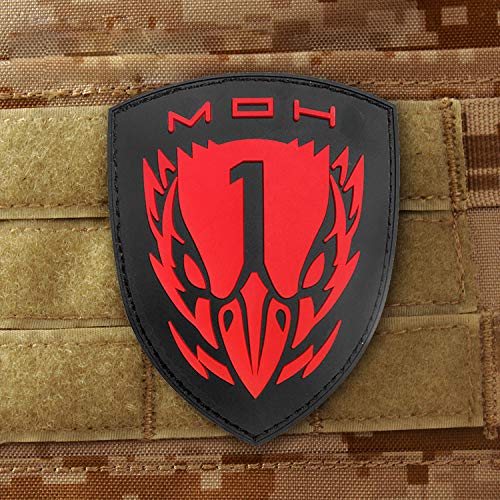 Medal of Honor Blackbird 3D PVC Patch (Red) - Military Collectible, Tactical Gear Accessory for Jackets, Backpacks & Hats | Perfect for Veterans, Air Force Enthusiasts & Patriotic Decor