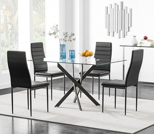 Deep Black Table With Black Chair
