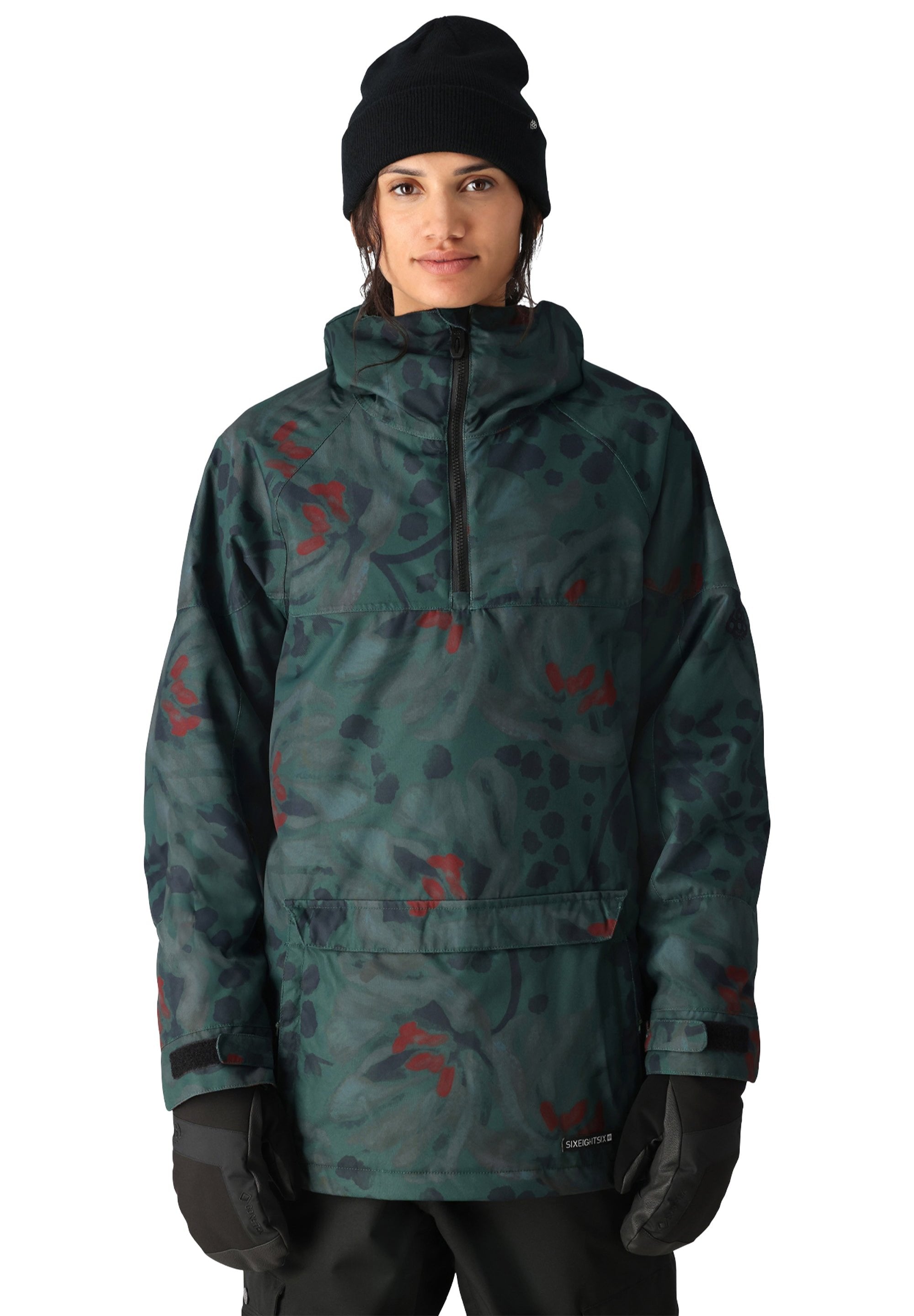 686 Women's Upton Insulated Anorak Jacket - Waterproof Winter Coat with Fleece Lining for Hiking, Skiing & Outdoor Activities (2025 Edition)