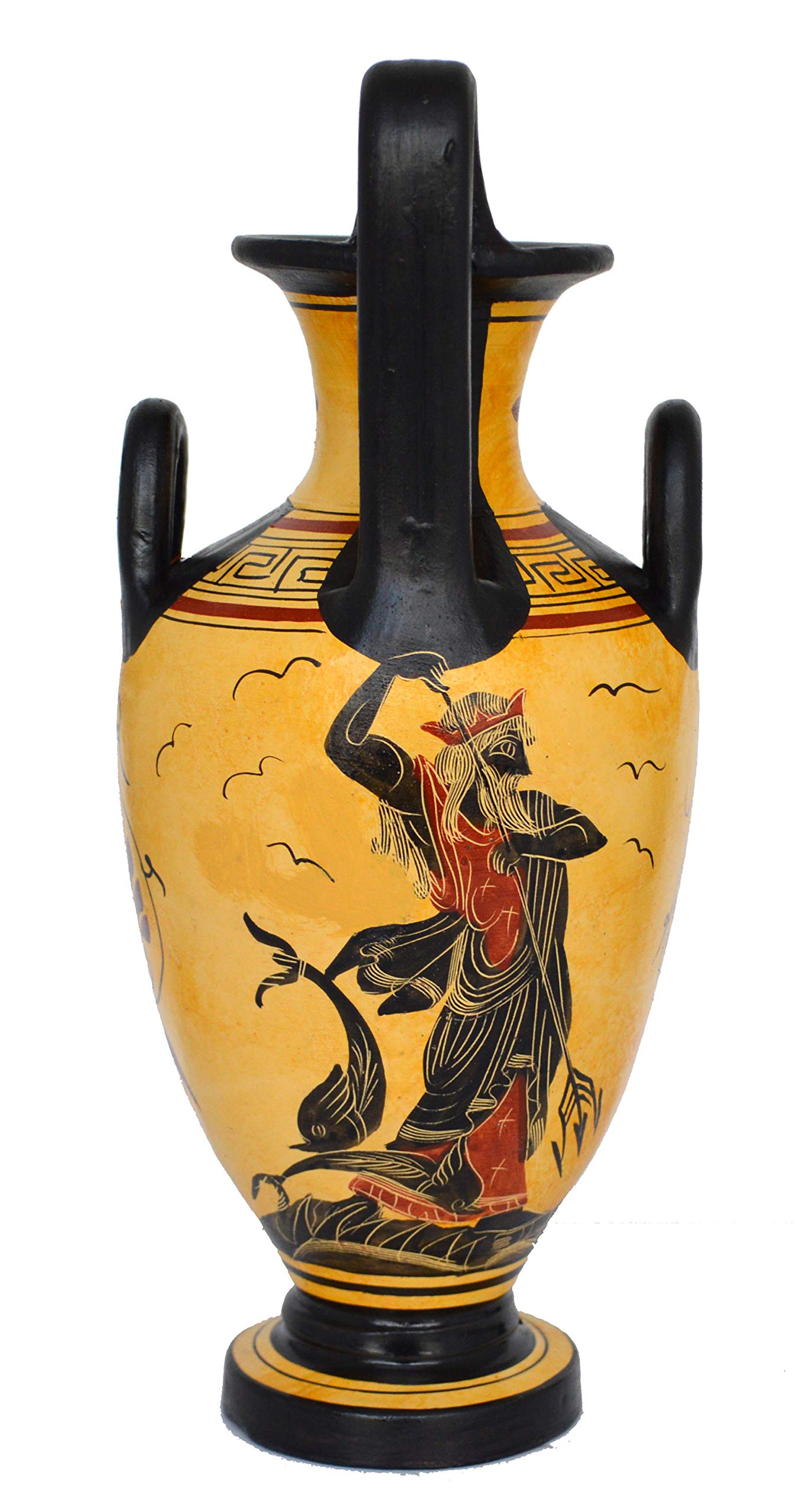Greek Mythology Vase - Handcrafted Aphrodite, Apollo, Poseidon Oinochoe Amphora Pottery for Home Decor & Ancient Greek Theme Parties