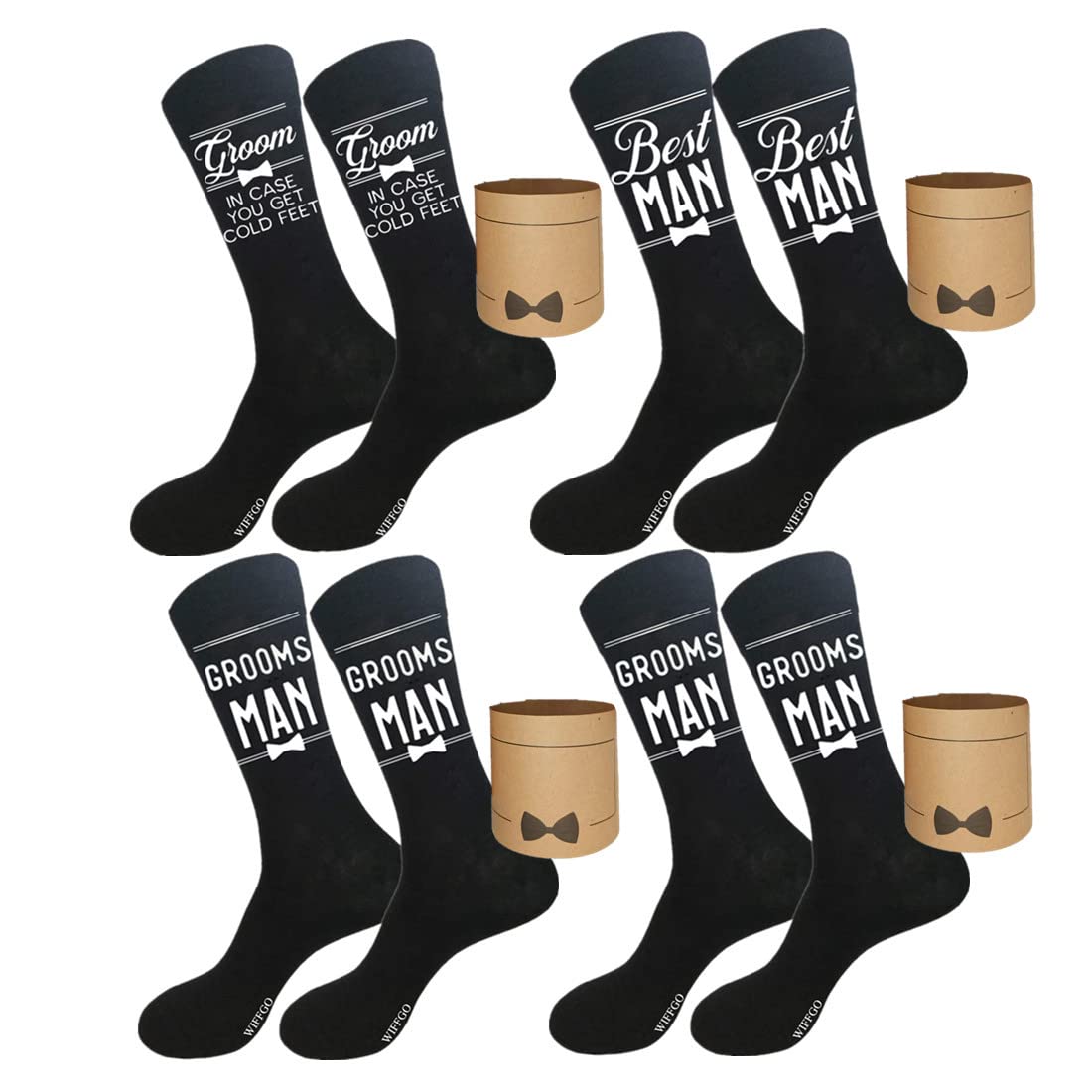 Funny Groomsmen Socks for Men - 100% Cotton Crew Socks - Best Man & Wedding Proposal Gifts - Perfect for Bachelor Parties & Bridal Showers
