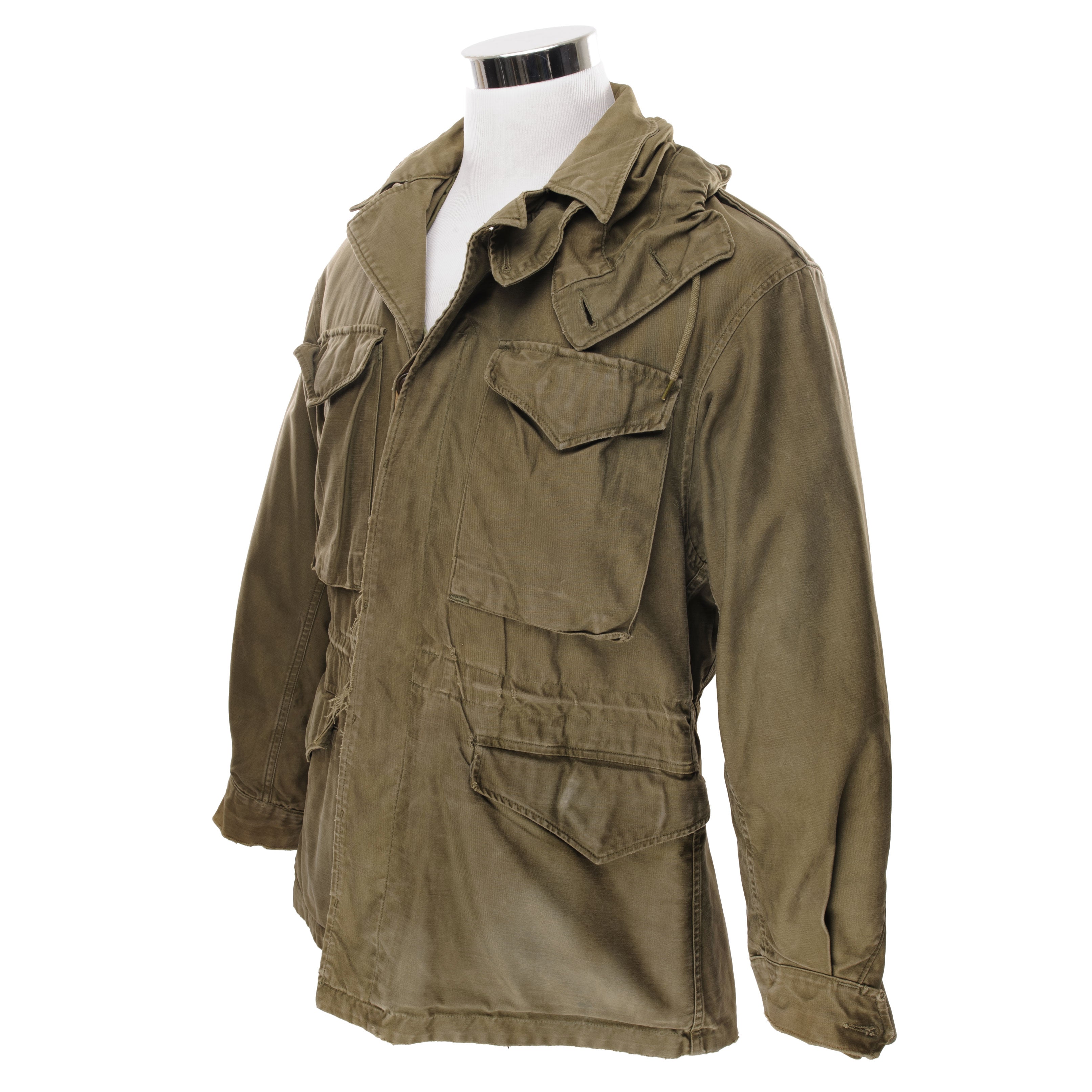 Vintage US Army M-1943 M43 Field Jacket with Hood - WW2 Military Surplus Coat - Size 36R - Perfect for Historical Reenactments, Outdoor Adventures & Vintage Fashion Collectors