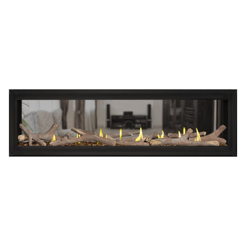 Napoleon Luxuria 74 See-Through Linear Direct Vent Gas Fireplace - LVX74N2X | Modern Home Heating & Stylish Fireplace for Living Rooms & Patios