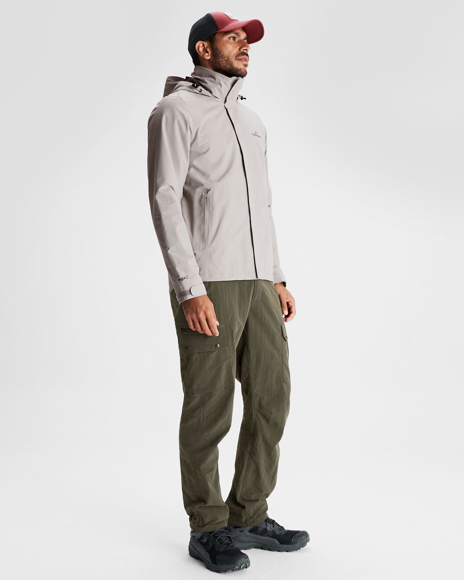 Men's Andulo 2-Layer Waterproof Rain Jacket - Steel Grey - Lightweight Windproof Outdoor Coat for Hiking, Camping & Commuting