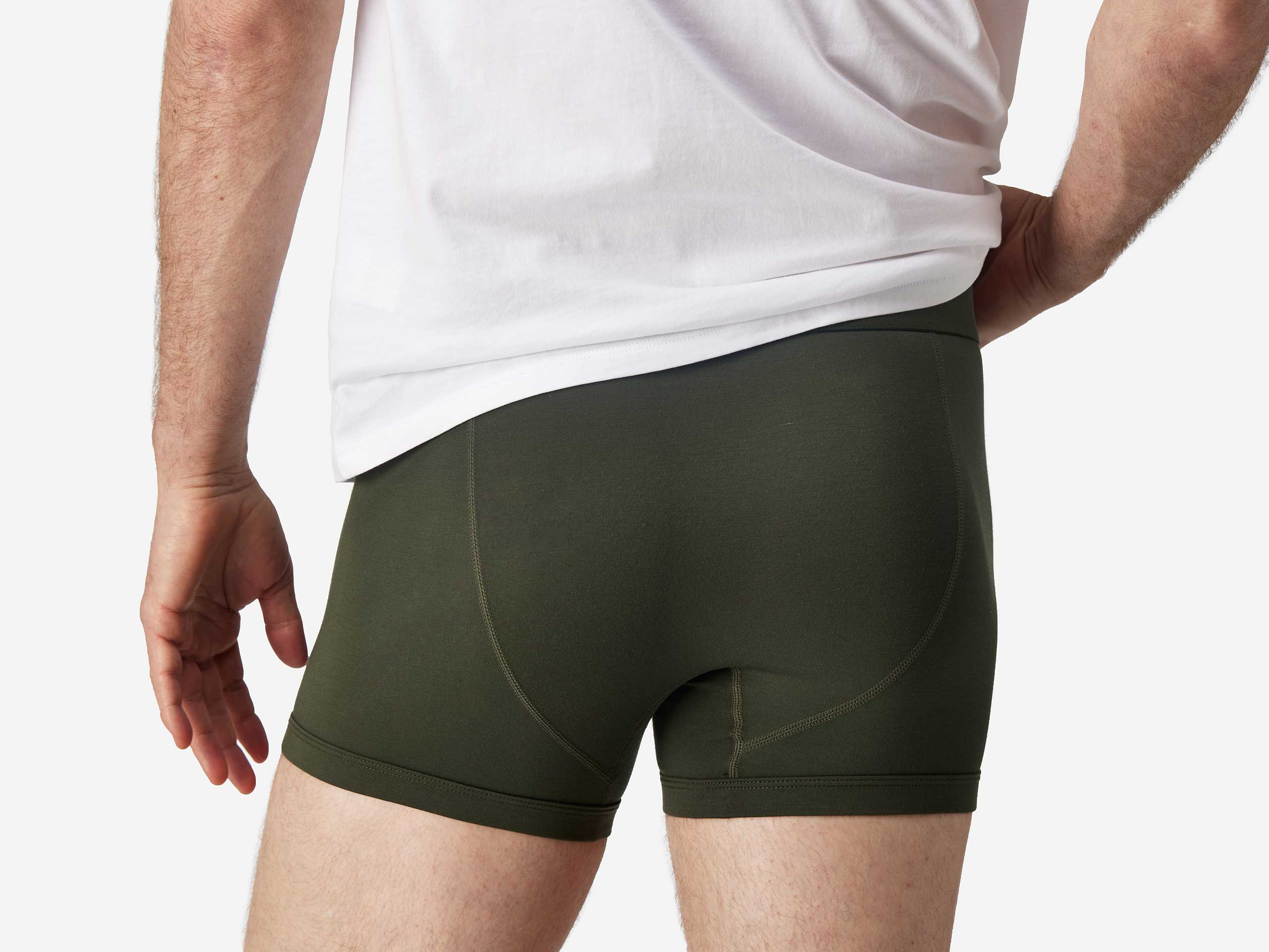Men's Olive Green Boxer Briefs - Soft, Breathable & Comfortable Underwear for Everyday Wear - Perfect for Workout, Lounge & Sleep