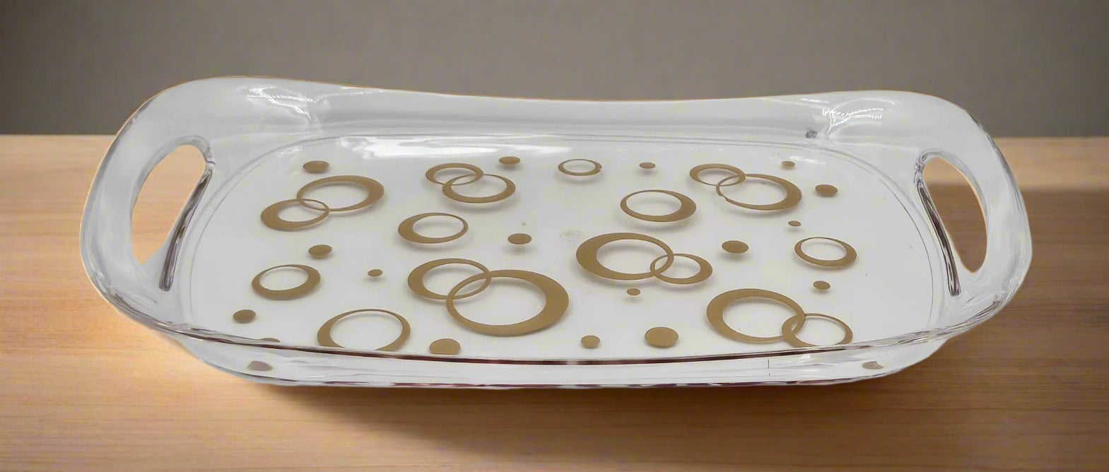14.5x9.5 Inch Decorative Gold Tray - Elegant Serving Tray for Dining, Home Decor, and Party Serving - Perfect for Entertaining Guests and Displaying Jewelry