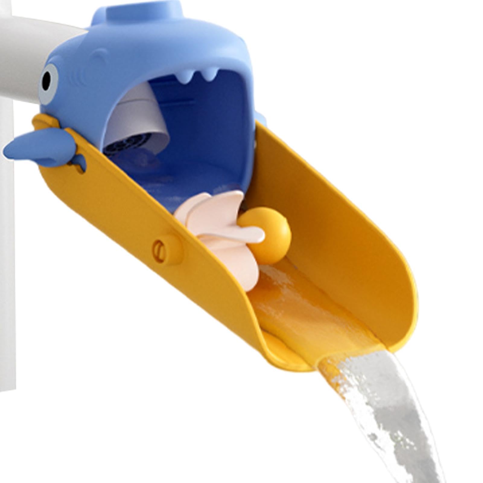 Shark Design Long Extendable Sink Faucet Extender - Adjustable Bathroom Sink Spout Extension for Kids, Fun Water Saving Wash Helper | Perfect for Children's Hand Washing, Pet Bathing & Kitchen Use