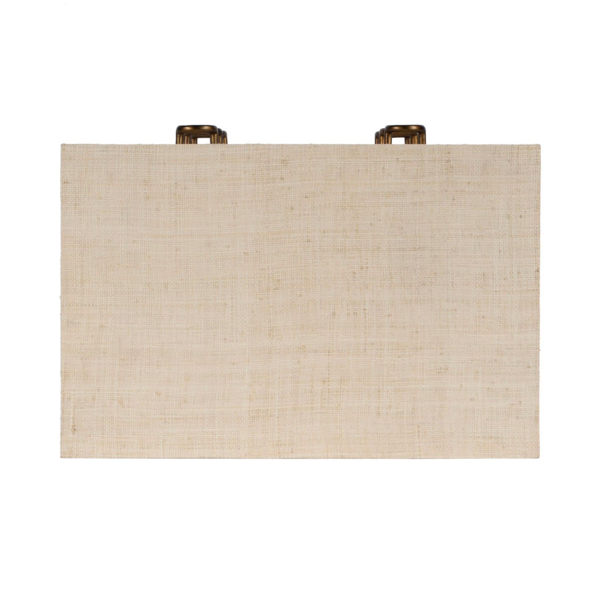 Natural Chatham Raffia Woven Storage Chest - Stylish Wicker Basket for Home Organization, Living Room, Bedroom & Nursery Decor
