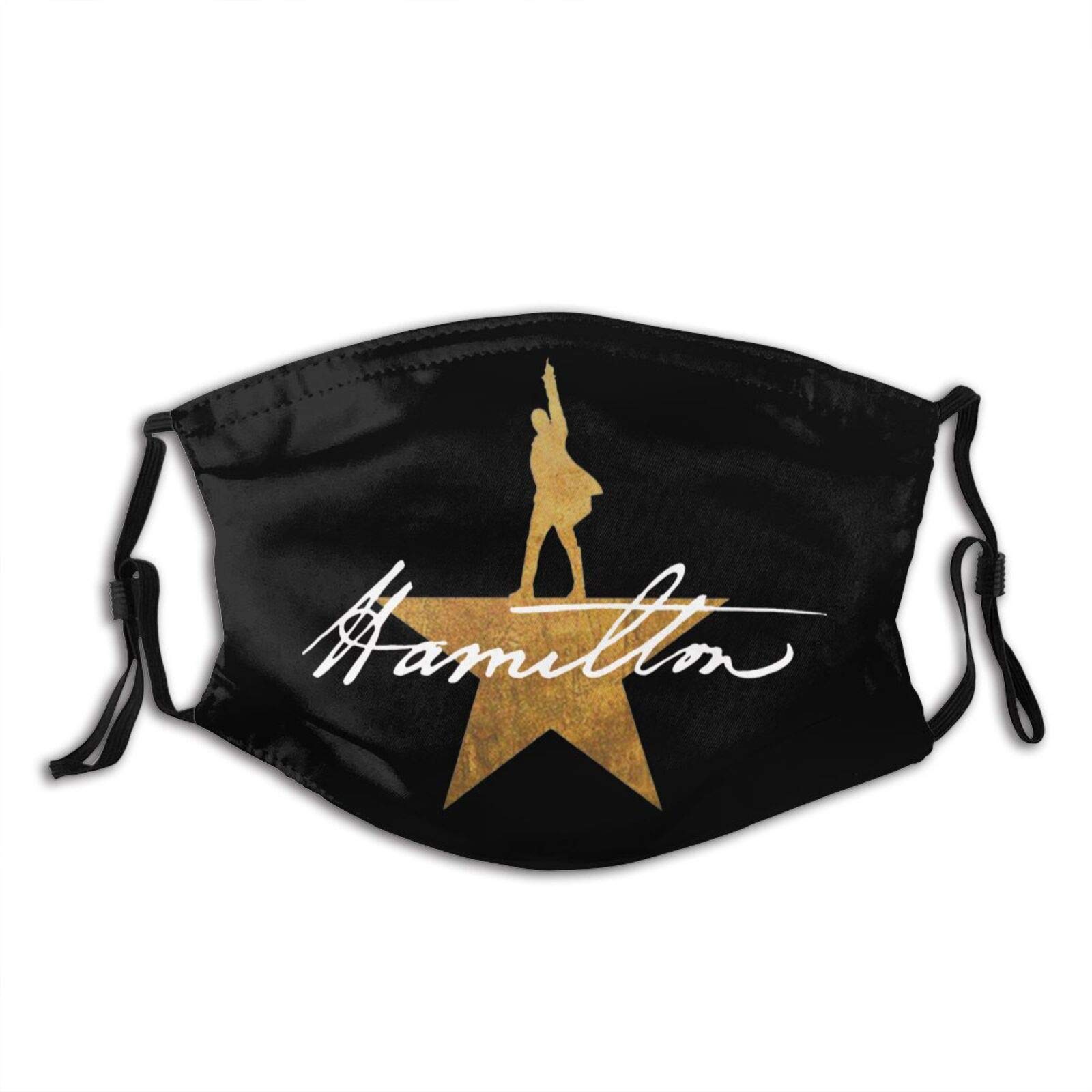 5-Pack Hamilton Musical Themed Comfortable Face Masks with Adjustable Ear Loops - Reusable, Washable & Includes 10 Filters - Perfect for Concerts, Theater & Cosplay