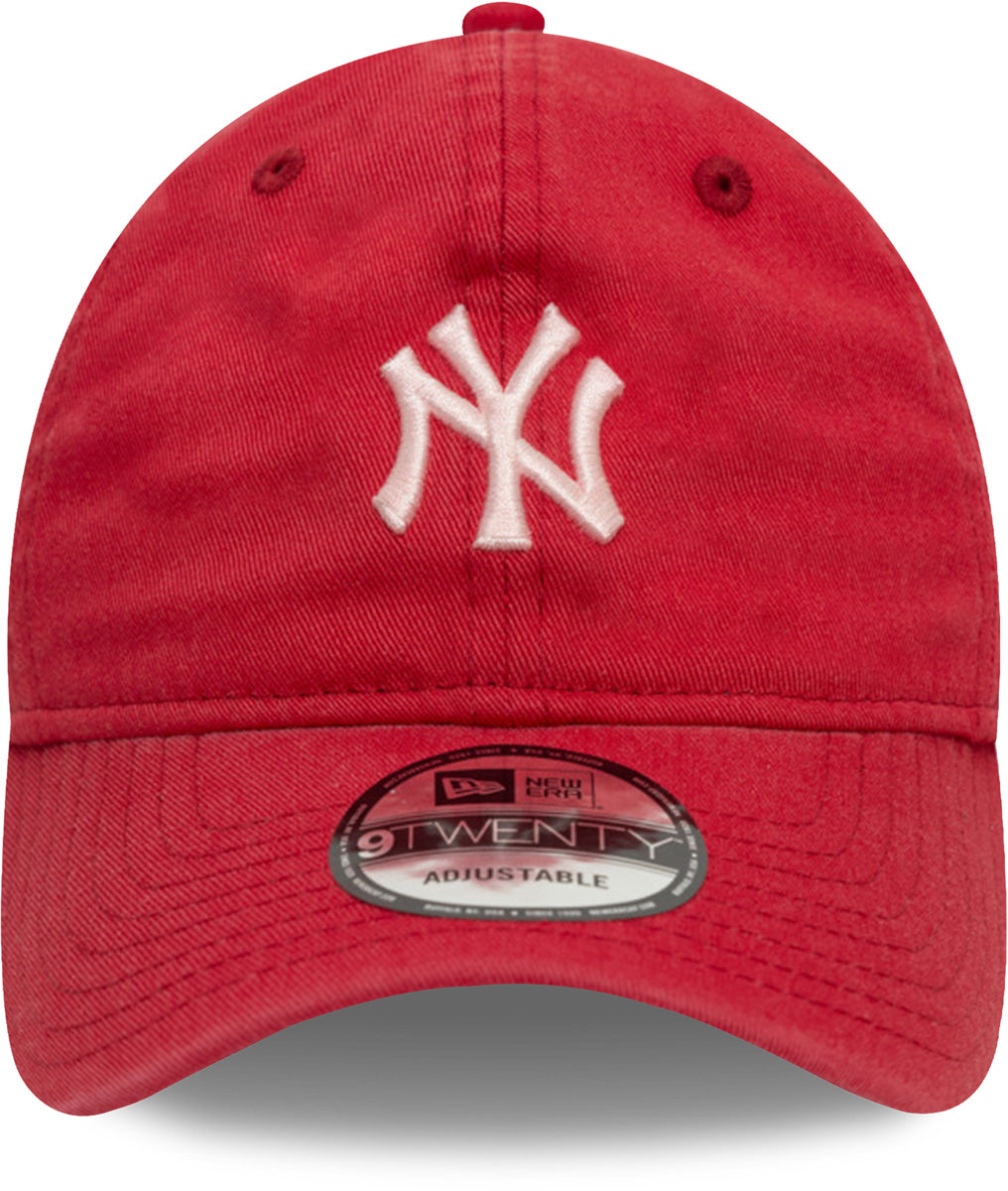 New York Yankees New Era 9Twenty Midi League Essential Scarlet Baseball Cap for Men & Women - Official MLB Team Logo Adjustable Hat for Sports Fans, Casual Wear & Outdoor Activities