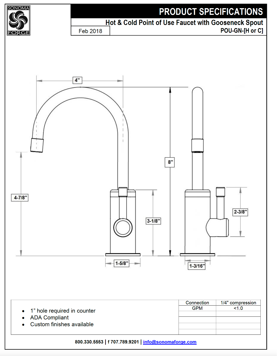 Gooseneck Kitchen Faucet with Pull Down Sprayer - High Arc Brushed Nickel Water Tap for Sink, Perfect for Washing Dishes, Filling Pots & Modern Home Decor