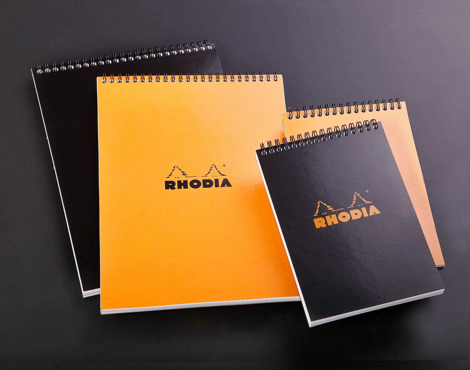 Rhodia Wirebound Graph Notebook - 80 Sheets, 6 x 8.25 Inches, Orange Cover - Perfect for Sketching, Journaling & Office Notes