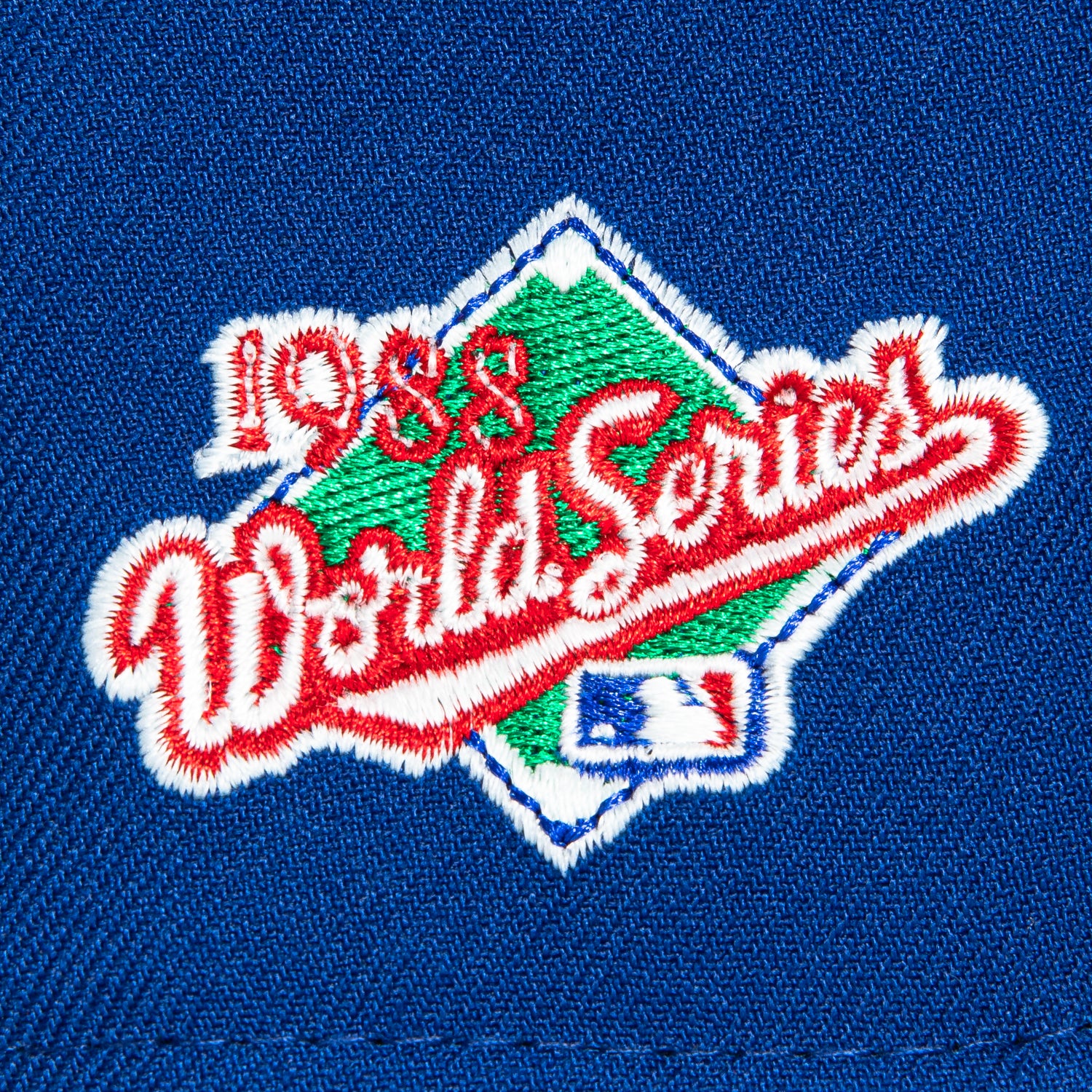 New Era 59Fifty Glow in The Dark Chain Stitch Los Angeles Dodgers 1988 World Series Patch Snapback Hat - Royal Blue for Baseball Games, Sports Events & Streetwear Fashion