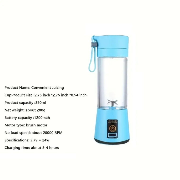 Portable Blender for Smoothies, Juices & Shakes - Compact & Rechargeable Personal Blender for Travel, Gym, Office & Home Use