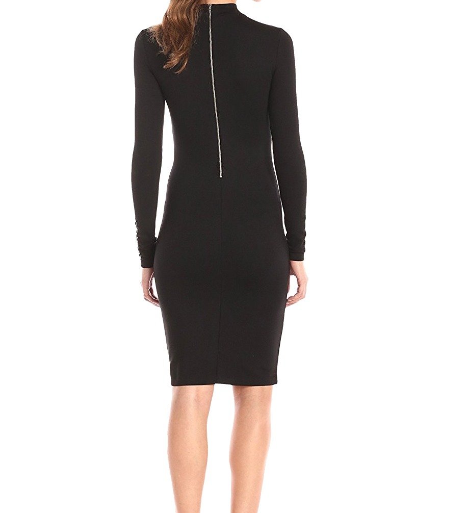French Connection Women's Elegant Eyelet Midi Dress with Long Sleeves - Perfect for Spring Weddings, Garden Parties & Office Wear