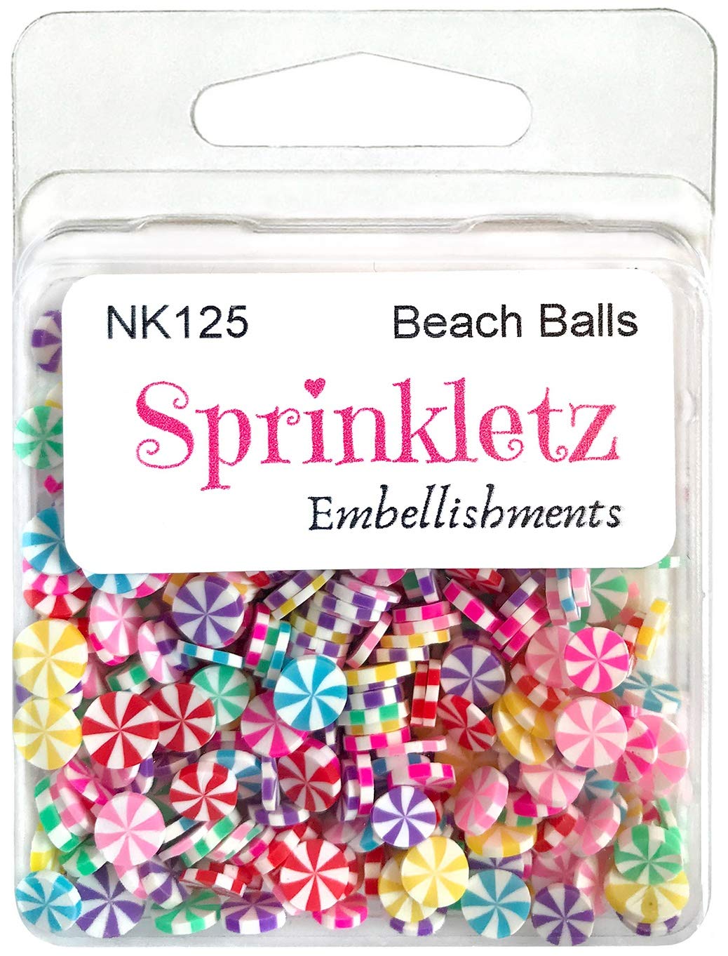 Beach Ball SPRINKLETS Embellishments by Buttons Galore - Fun DIY Craft Supplies for Summer Parties, Pool Decorations & Kids Activities