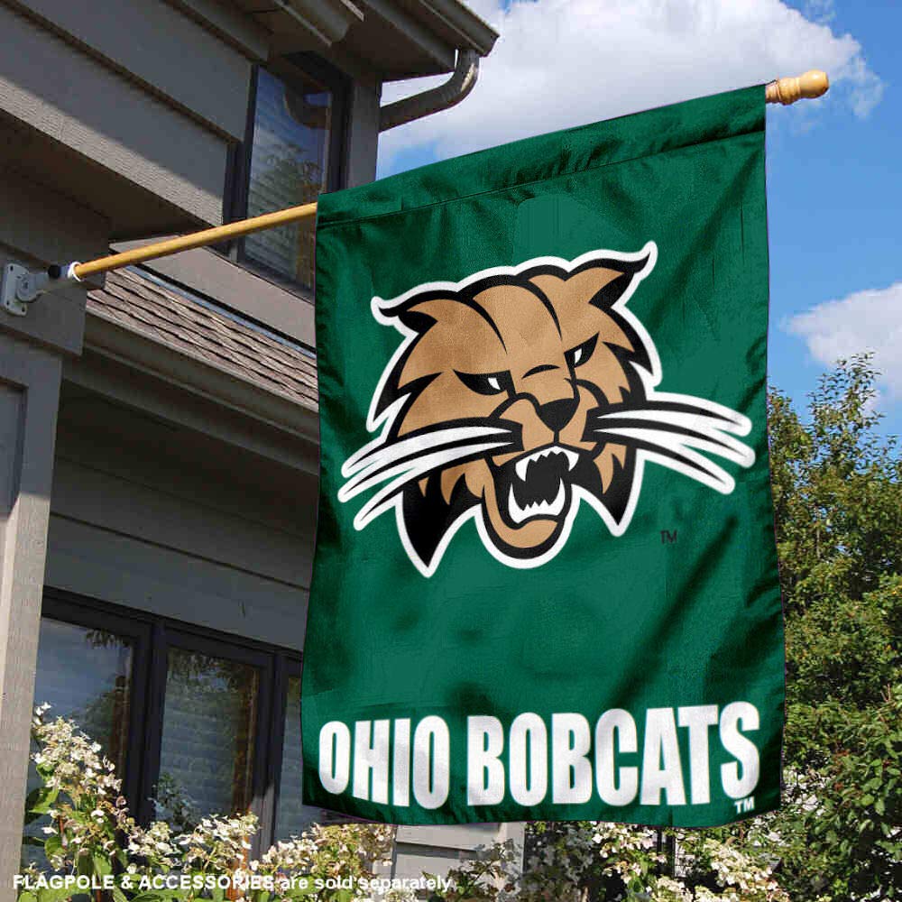 Ohio Bobcats House Flag - Double Sided College Team Banner for Outdoor & Indoor Decor - Perfect for Game Day, Tailgating, and Fan Showcase
