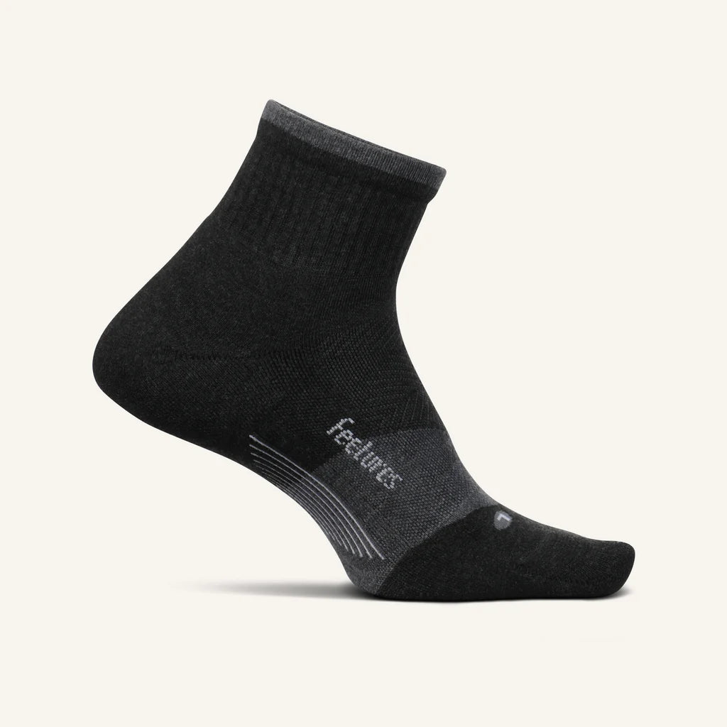 Feetures Elite Max Cushion Quarter Running Socks - Ultra Comfortable Athletic Socks for Men & Women - Perfect for Marathon, Hiking & Workout Performance
