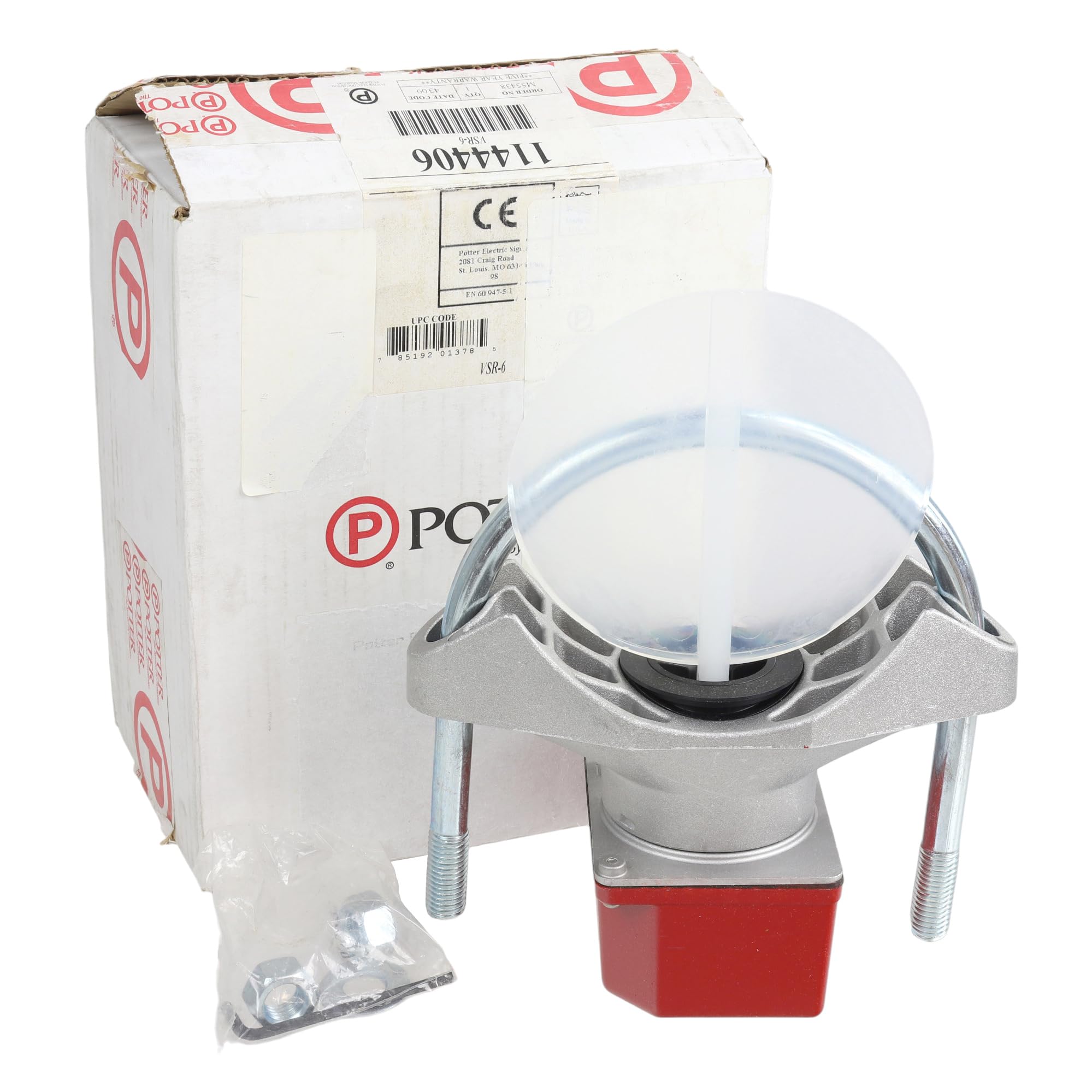 VSR6 Potter VSR-F Sprinkler Flow Switch - Fire Protection System Water Flow Detector for Buildings & Commercial Use - Perfect for Fire Alarm Monitoring & Safety Compliance