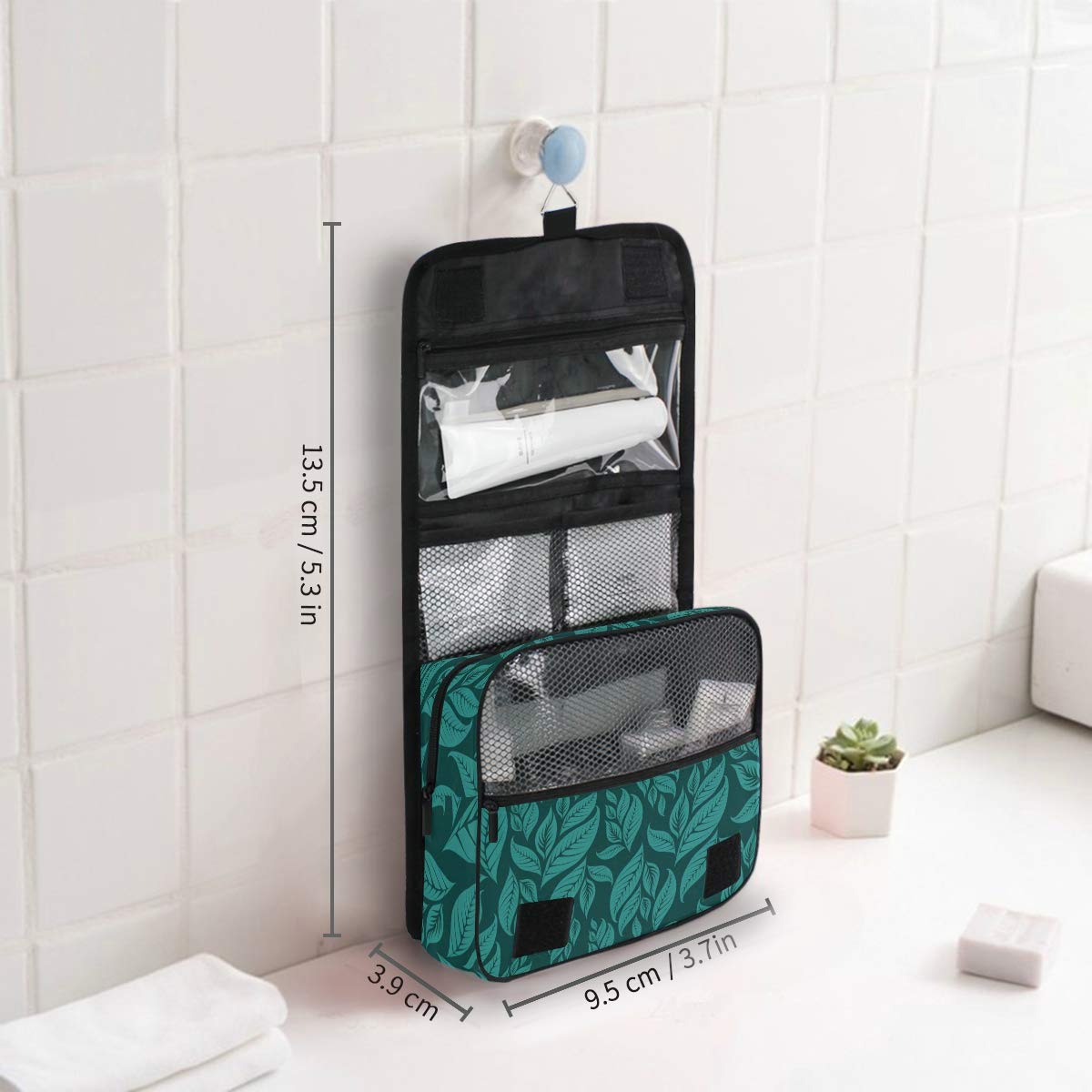 Waterproof Travel Toiletry Bag - Portable Hanging Cosmetic Pouch for Women & Men, Perfect for Shower & Vacation Organizer