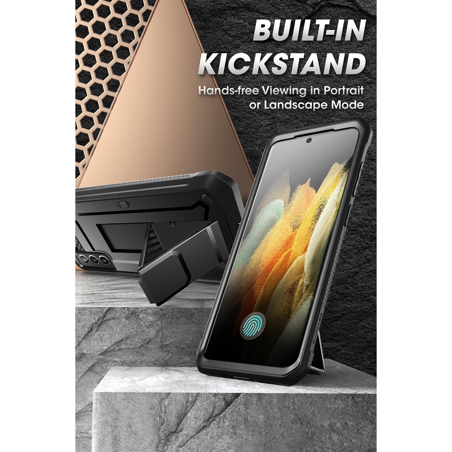 Samsung Galaxy S21 FE Unicorn Beetle PRO Heavy Duty Rugged Case - Shockproof & Drop Protection - Perfect for Outdoor, Work & Travel - Black
