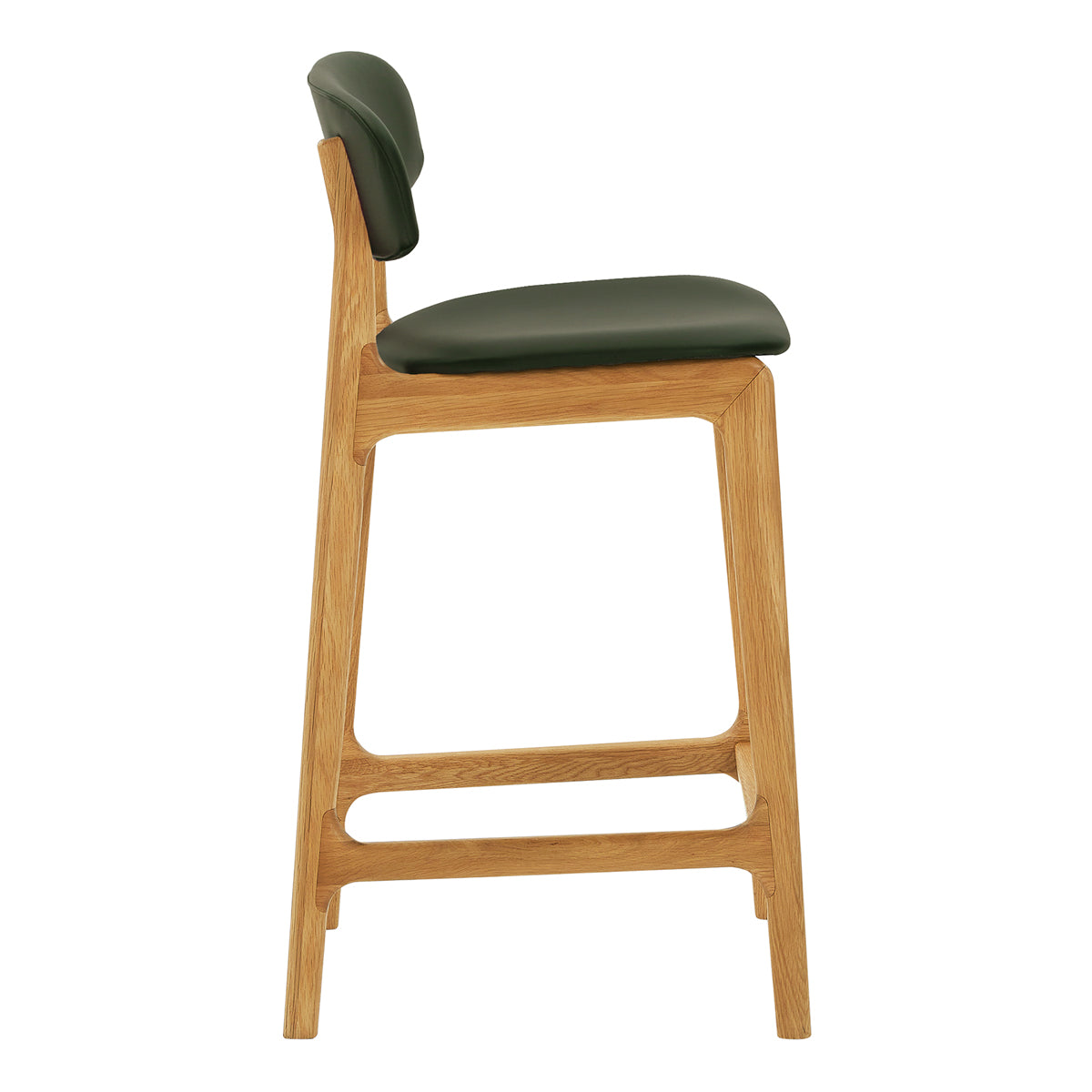 Premium Alaska Leather Bar Stool - Handcrafted Genuine Leather Counter Height Stool for Kitchen Island, Home Bar & Dining Room - Modern Rustic Decor with Adjustable Height & Comfortable Backrest