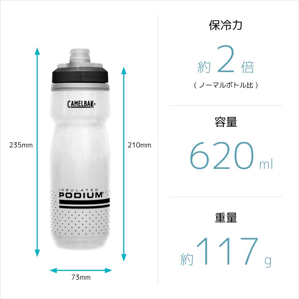 CAMELBAK Podium Chill Insulated Water Bottle - 24oz BPA-Free Cycling Water Bottle with Freezer Cap | Perfect for Cycling, Running, Hiking & Outdoor Sports