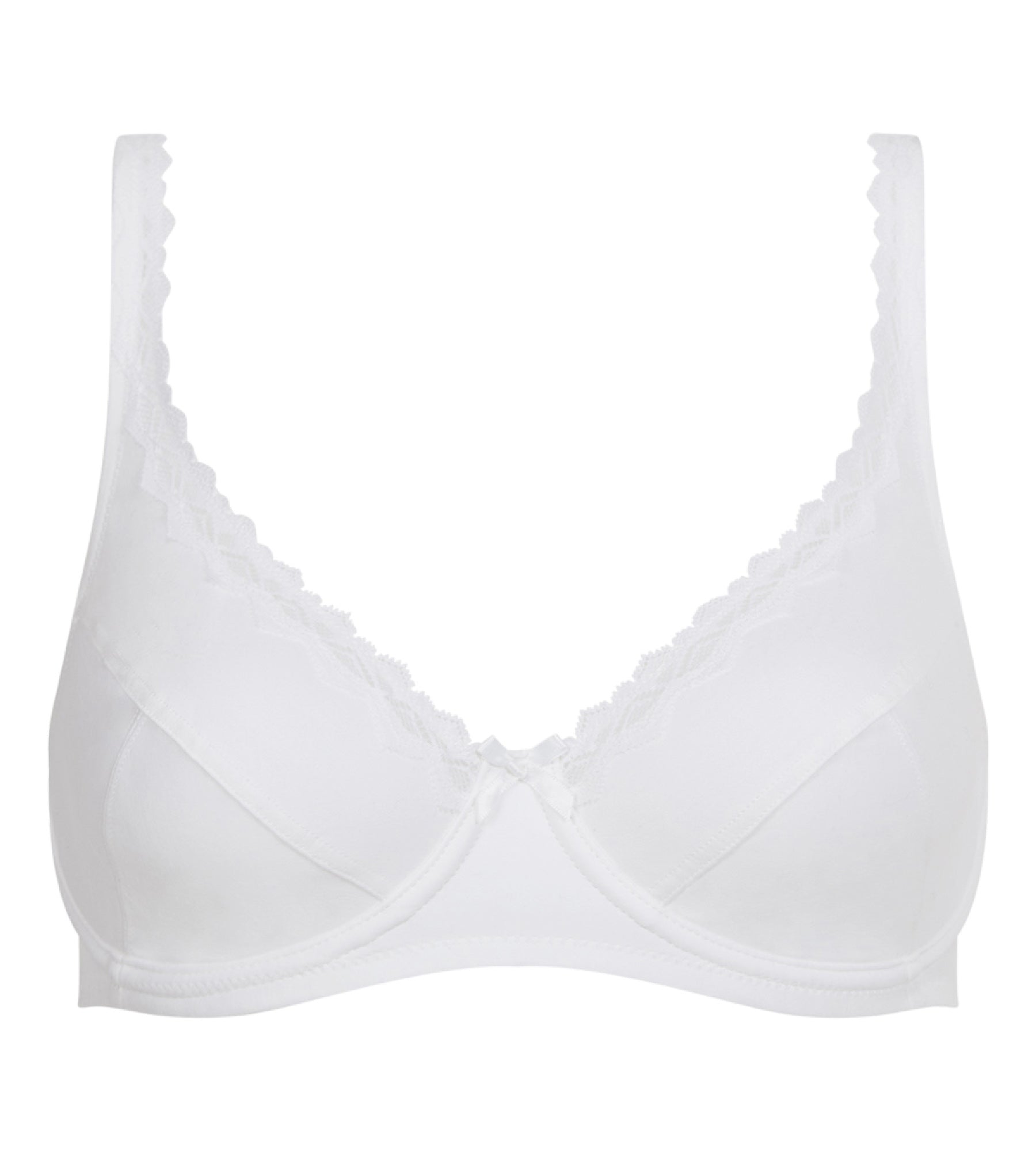 EcoDIM Wireless Comfort Bra in White - Soft Support for Everyday Wear, Yoga & Relaxation