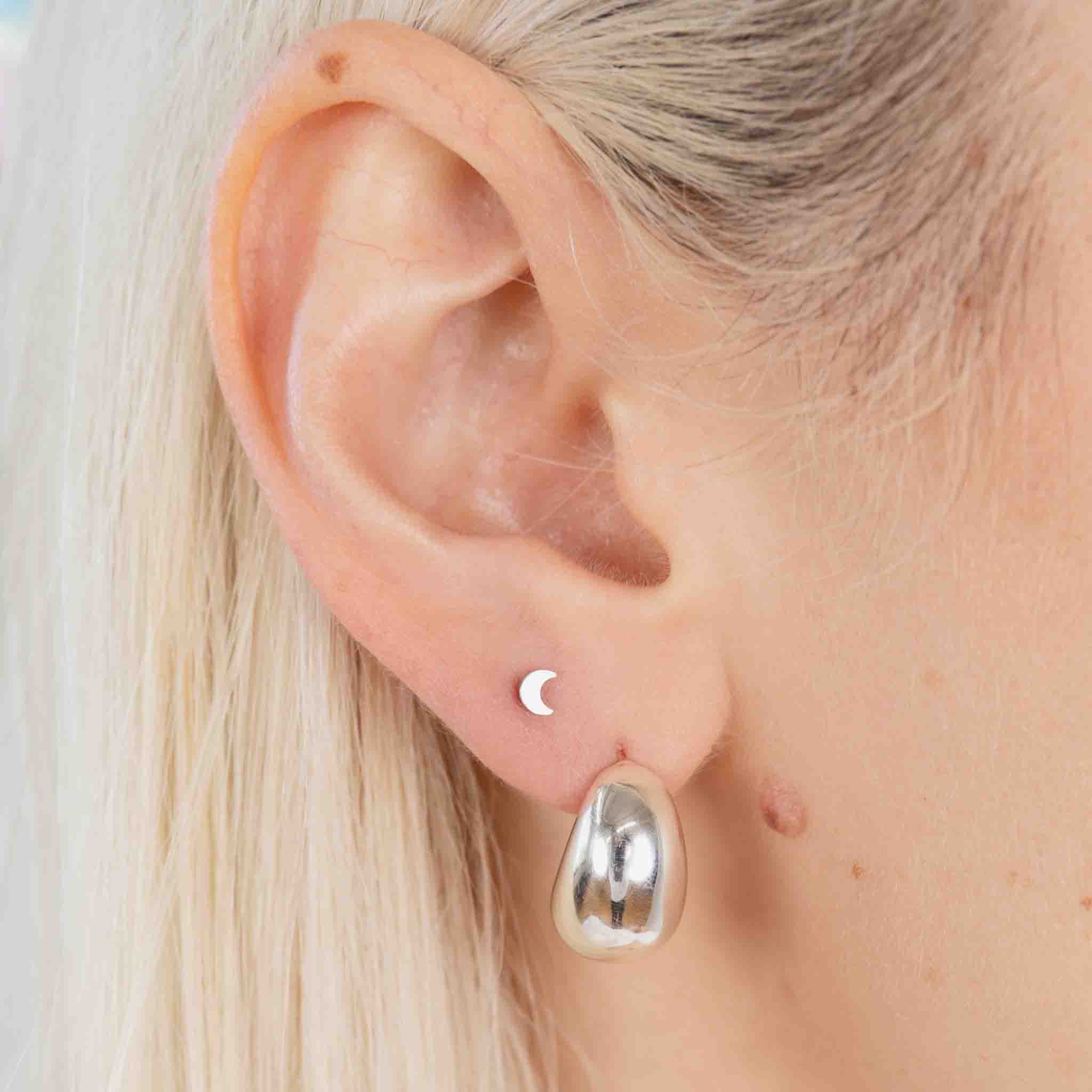 Dome Earrings for Women - Elegant Gold Hoop Earrings for Everyday Wear | Perfect for Work, Parties & Gifts