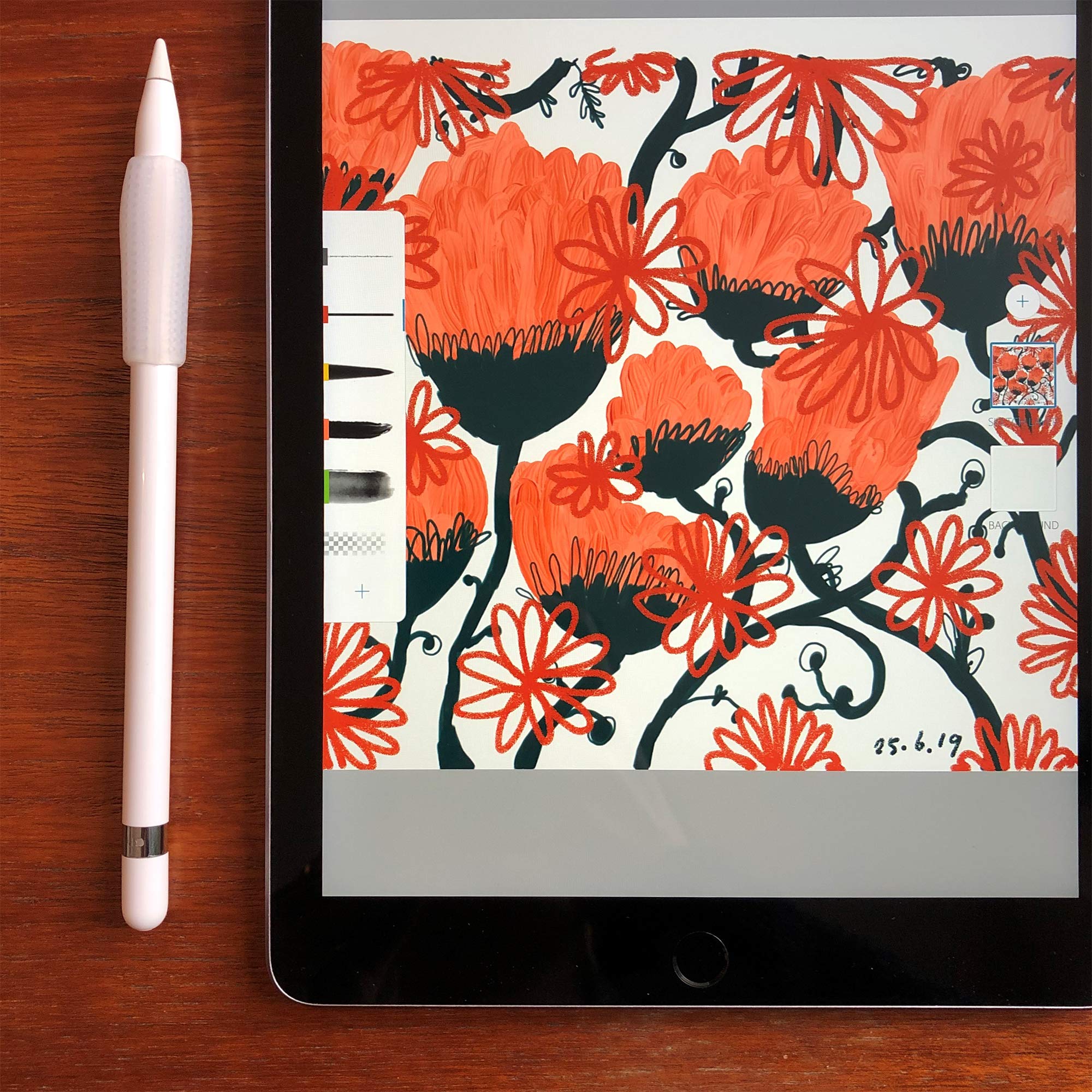 Omni Grip 6-Pack Premium Comfort Grips for Apple Pencil 1 & 2, Stylus Pens & Pencils - Ergonomic Writing & Drawing Aid for Artists, Students & Professionals