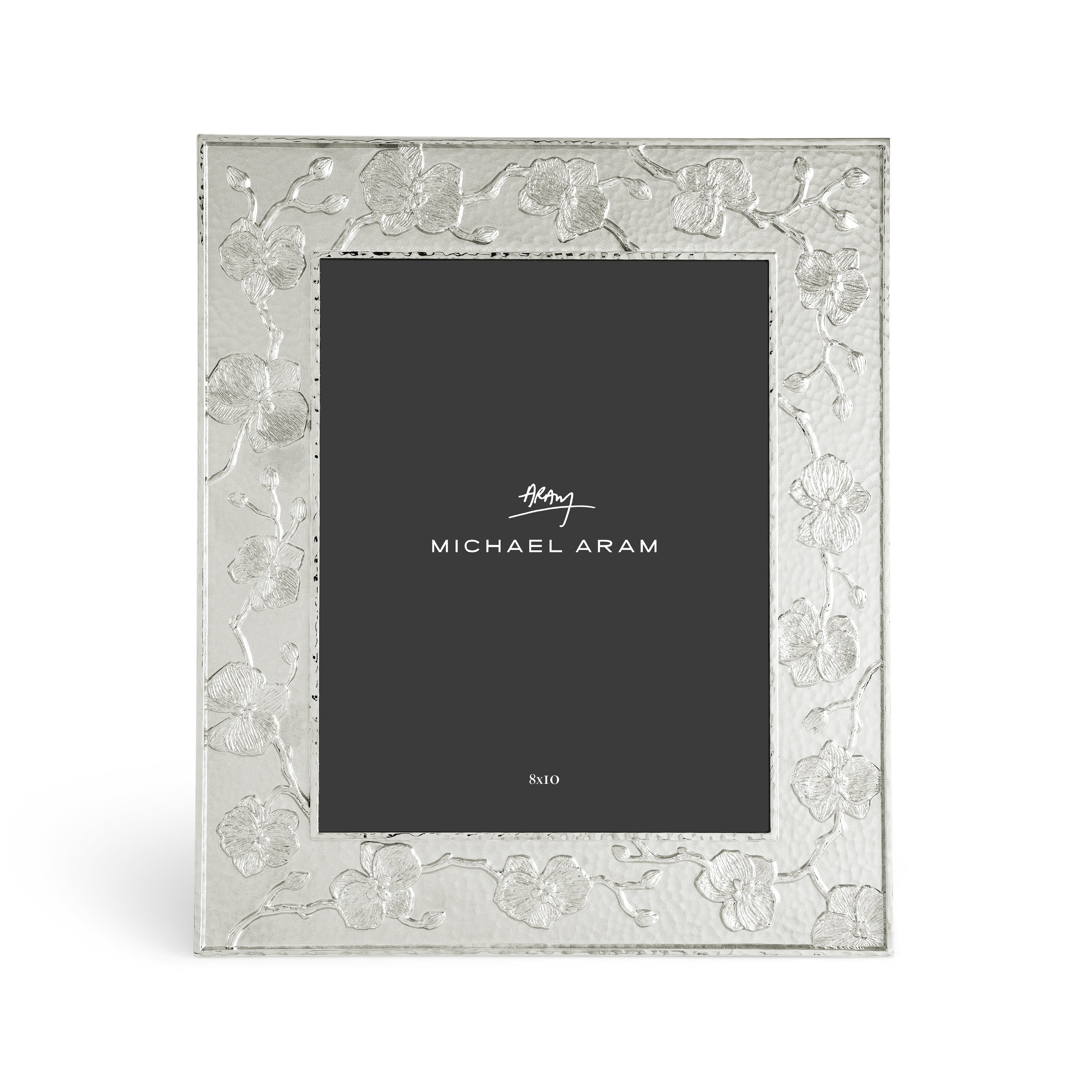 Elegant White Orchid Sculpted Frame - Handcrafted Home Decor for Wall & Tabletop Display - Perfect for Living Room, Bedroom & Wedding Decor