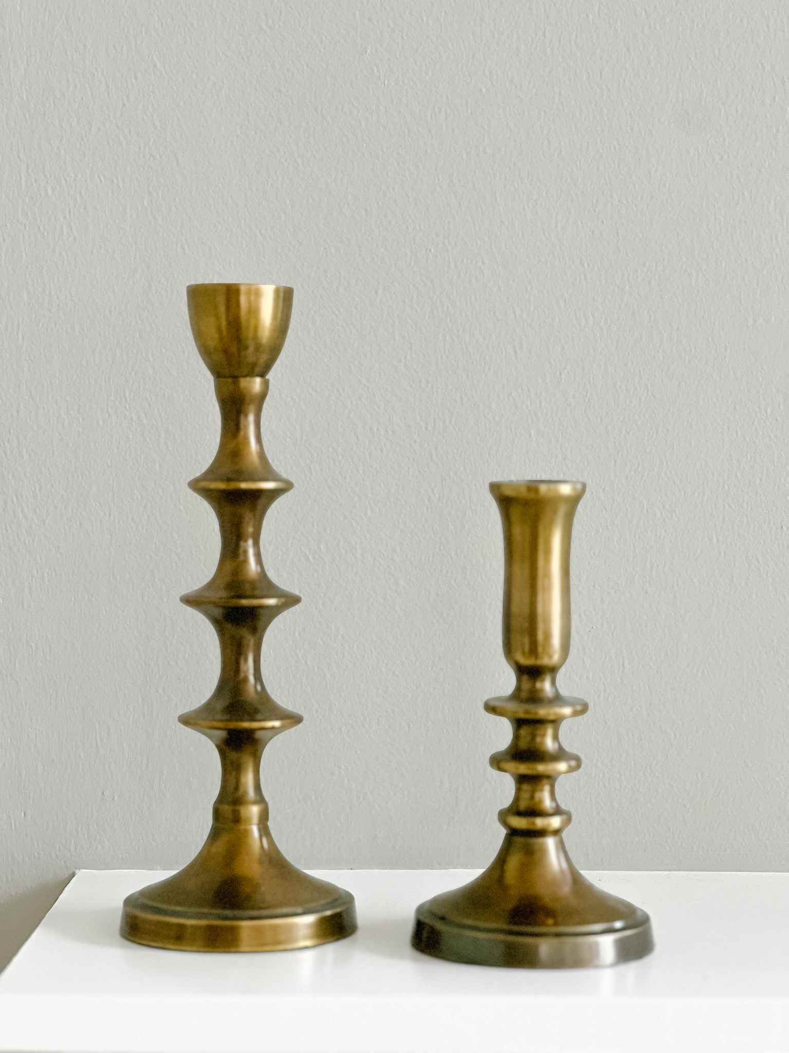 Elegant Home Altar Taper Candle Holders Set of 2 - Perfect for Religious Ceremonies, Meditation & Home Decor