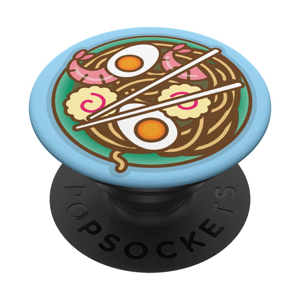 Ramen Blue PopSockets PopGrip: Interchangeable Phone & Tablet Stand with Grip - Perfect for Hands-Free Viewing, Gaming, and Selfies