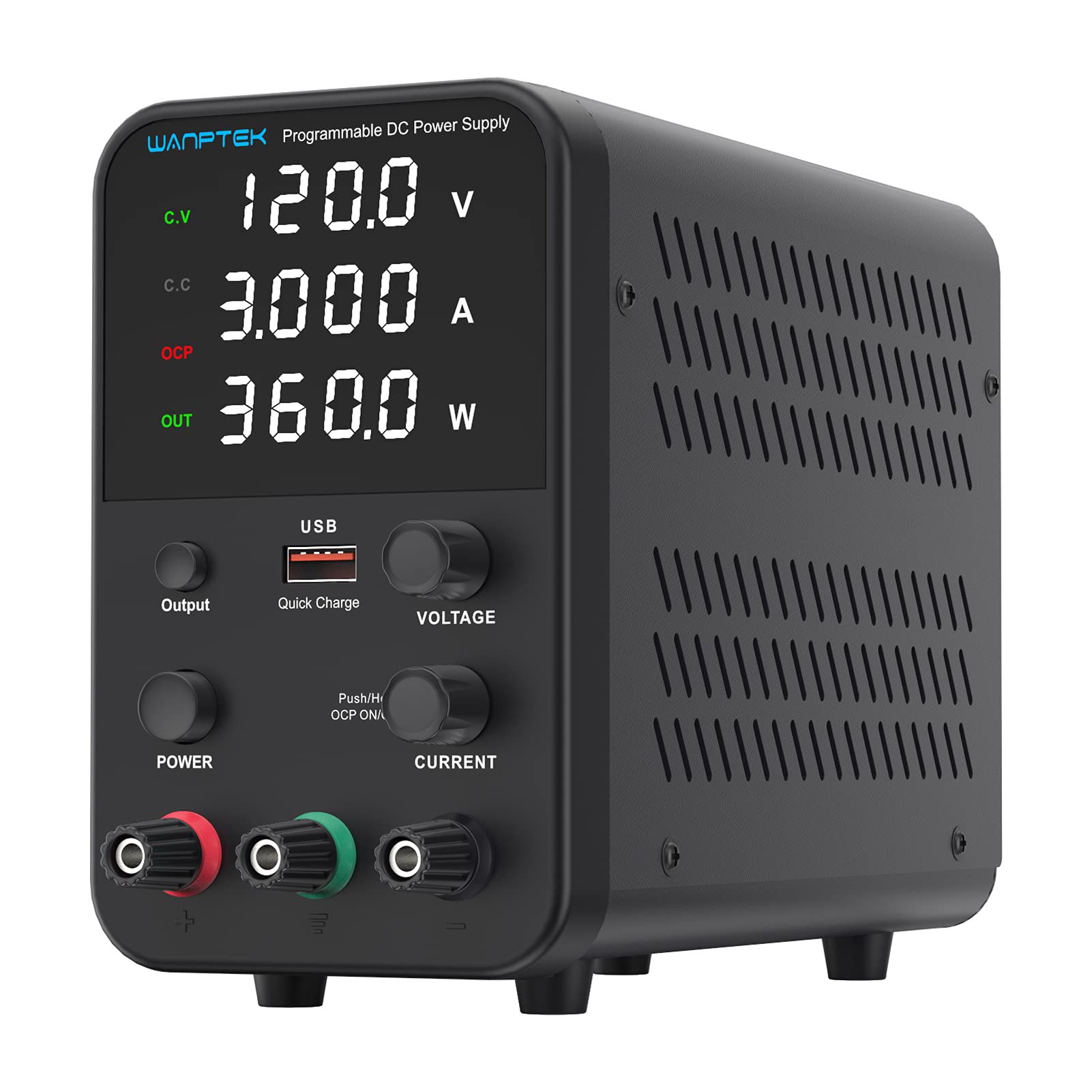 Vensans Adjustable DC Power Supply 120V 3A - Programmable Lab Power Source with Stabilized Voltage & US Compliance (WPS1203B) - Perfect for Electronics Testing, DIY Projects & Industrial Applications