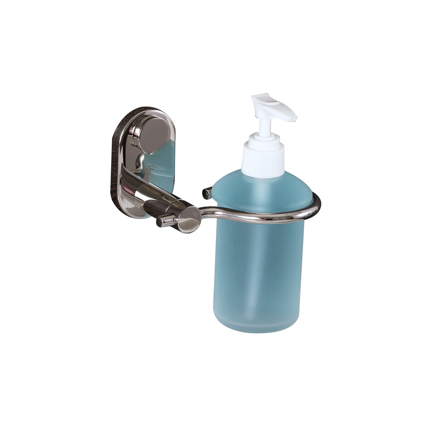 Premium Stainless Steel Soap Dispenser with Glass Bottle - Wall Mount Satin Finish (6.5