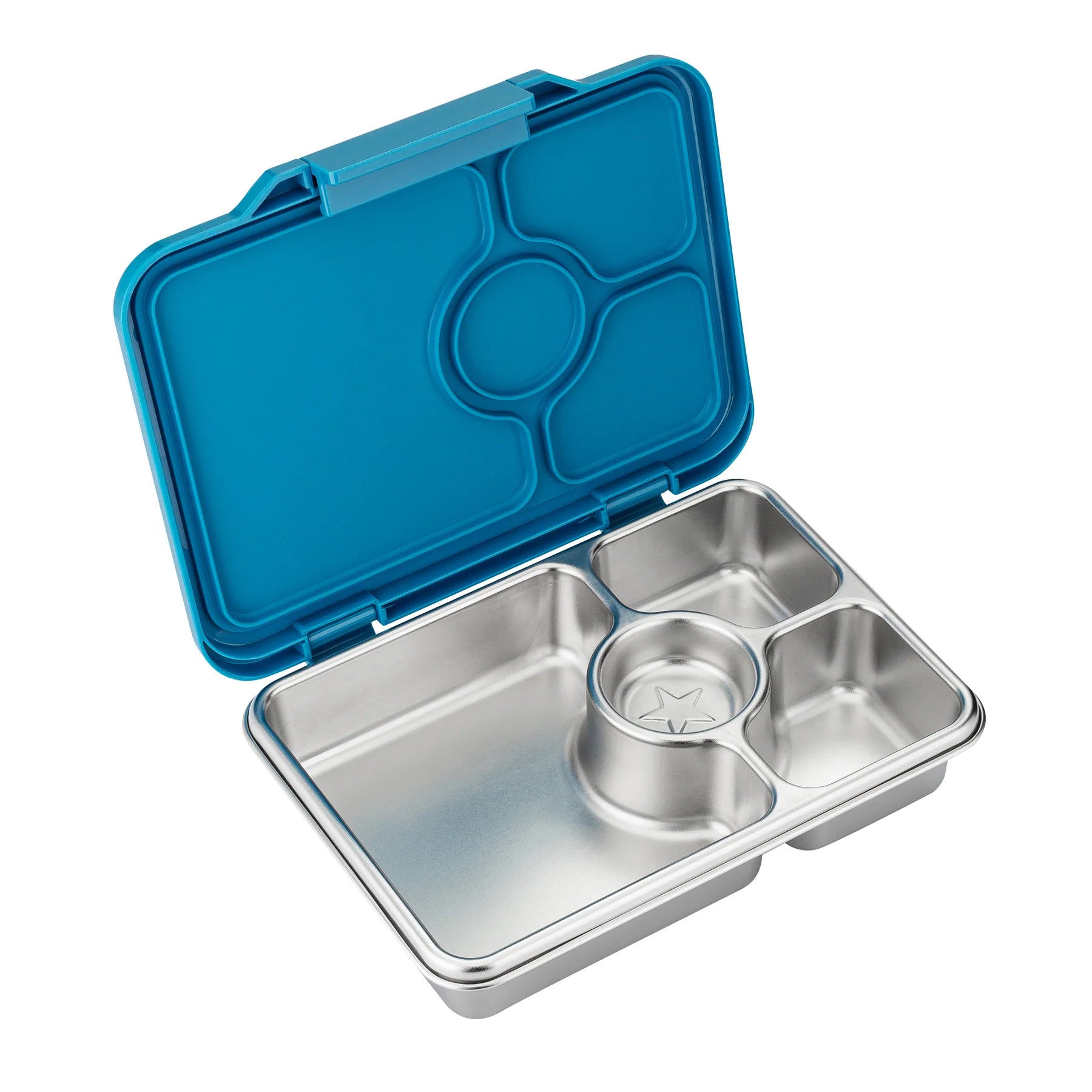 Yumbox Prêt Stainless Steel Lunch Box - Leakproof Bento Box for Kids & Adults | Normandy Blue | Perfect for School, Work & Picnics