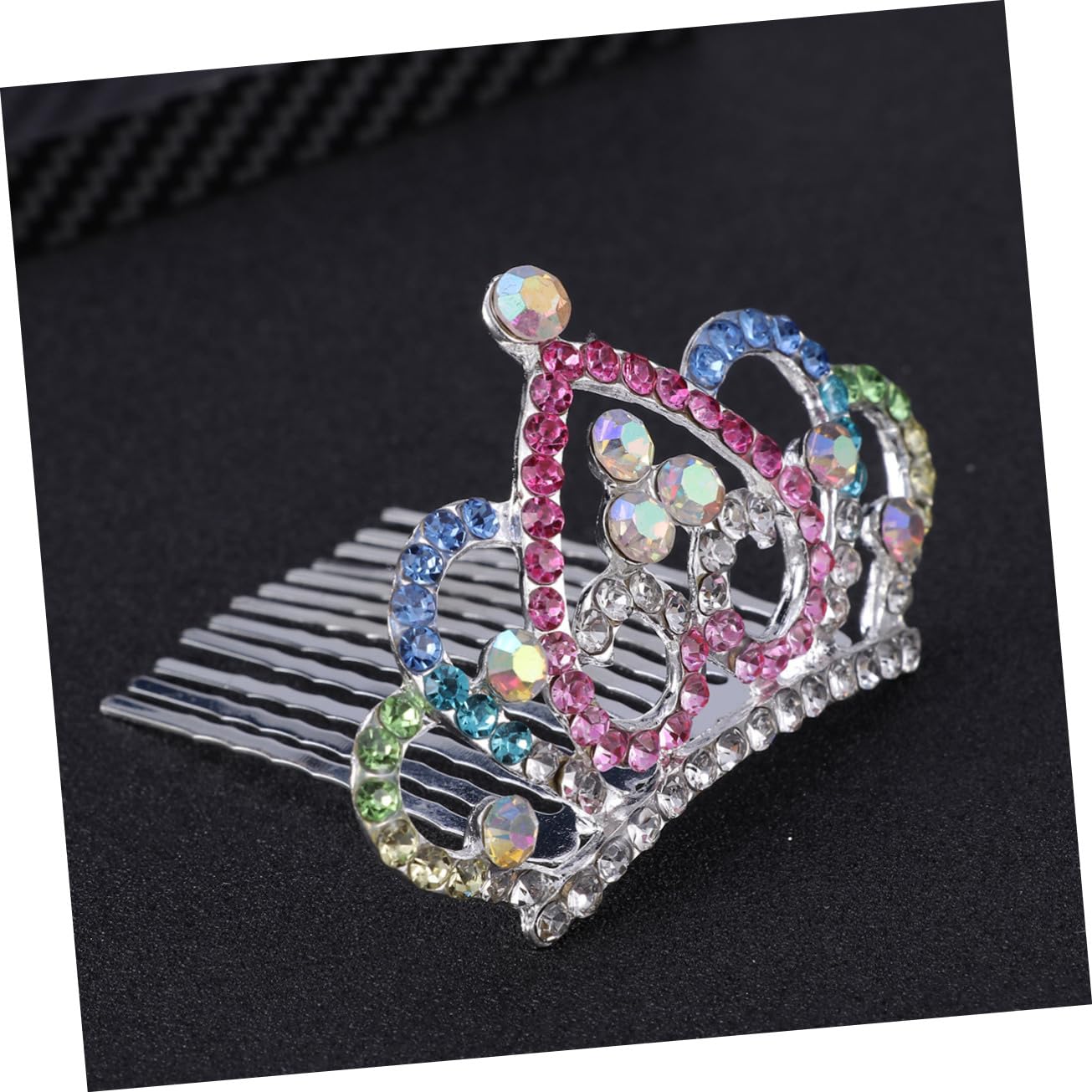 POPETPOP Princess Hair Clips - Crystal Rhinestone Tiara Headband & Mini Crown Hair Claw Clips for Girls | Perfect for Birthday Parties, Pageants & Dress-Up Play