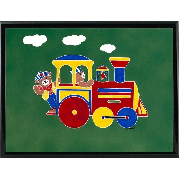 BearRy Happy Conductors SHERAS68808 Print 21x28.25 by Shelly Rasche - Wall Art for Kids Room, Nursery Decor, Playroom Poster