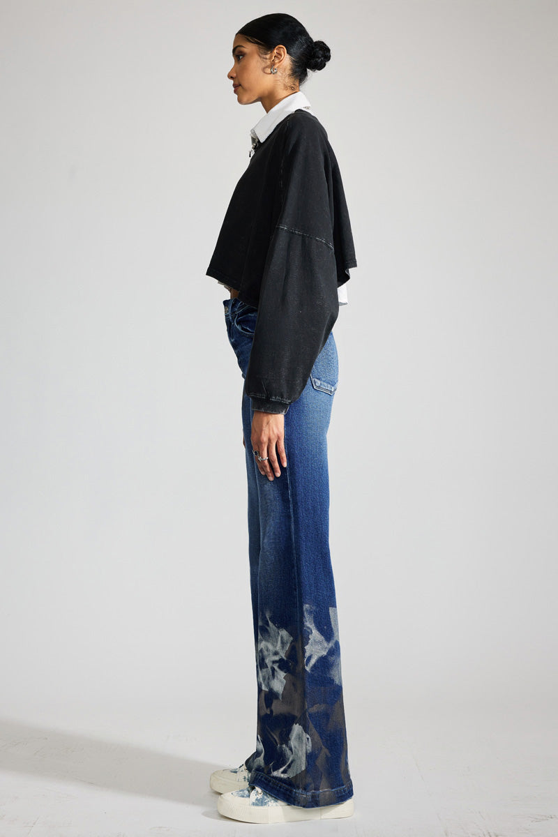 Rosaline Premium High-Rise Holly Flare Jeans for Women - Trendy Bootcut Denim Pants for Casual & Office Wear