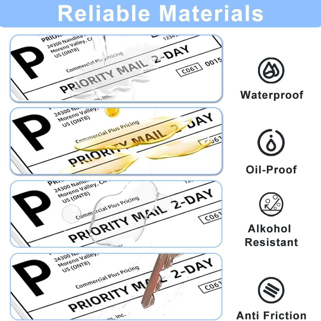 4x6 Thermal Shipping Labels - 1000 Pack Perforated FanFold Sticker Paper for Rollo, Zebra, Nelko Direct Thermal Printers | Durable, Writable Labels for E-commerce, Logistics & Small Business Shipping Needs
