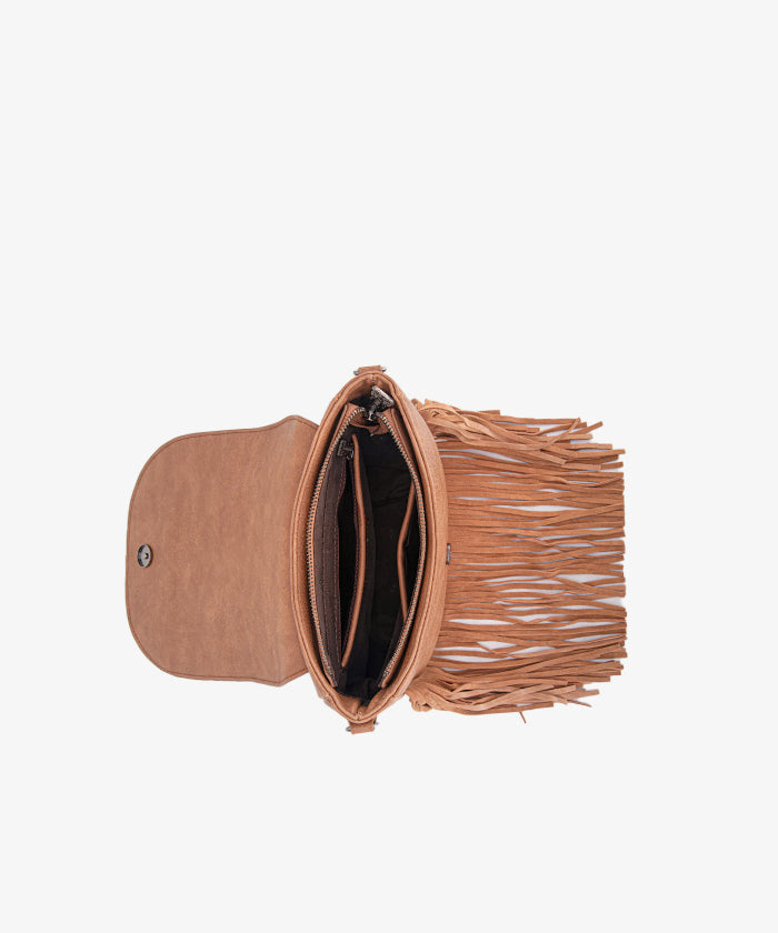 Genuine Hair-On Cowhide Crossbody Bag with Tooled Fringe - Trinity Ranch Western Style Purse for Women | Perfect for Rodeo, Country Concerts & Boho Fashion